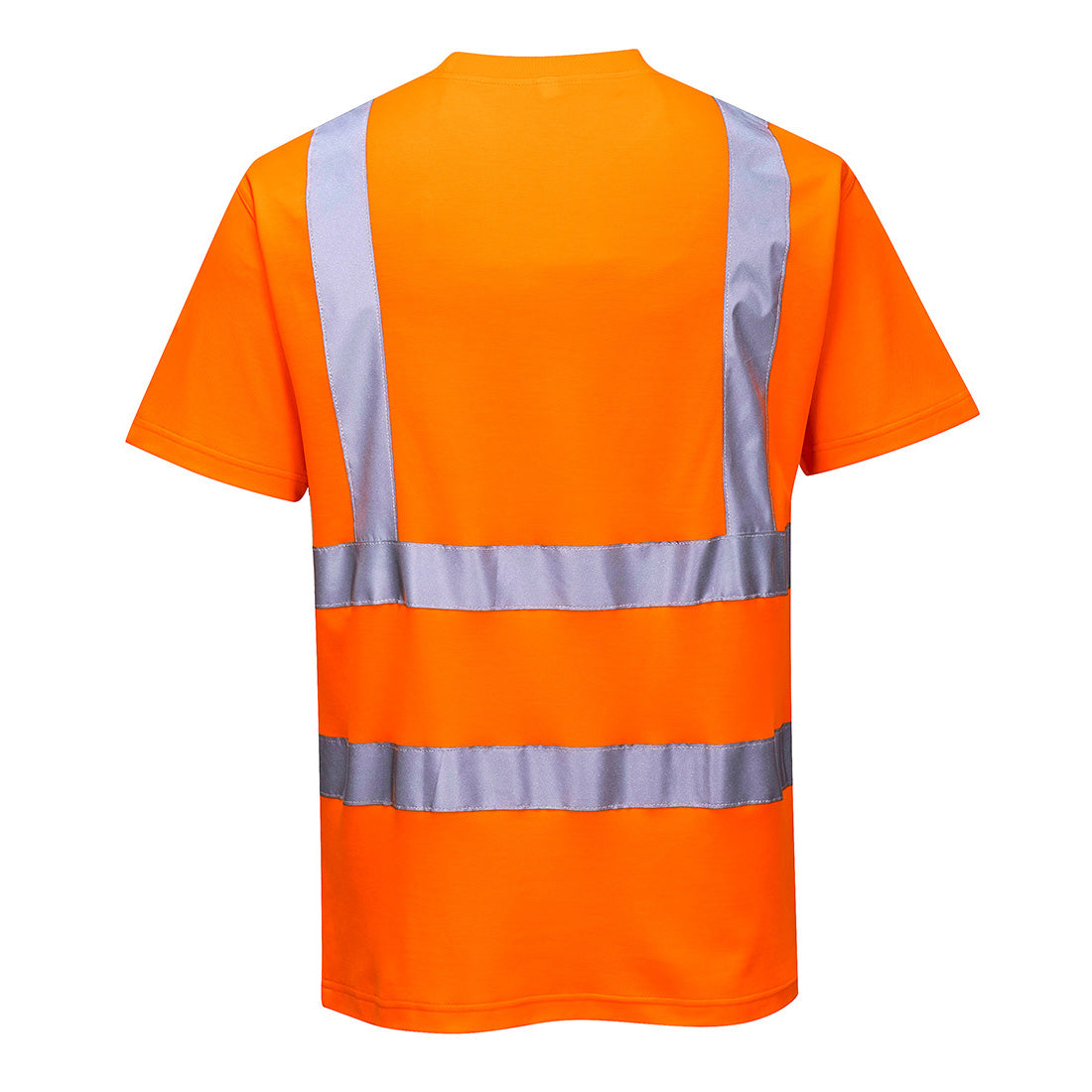 Portwest S170 Hi-Vis Cotton Comfort T-Shirt S/S in Orange, back view
