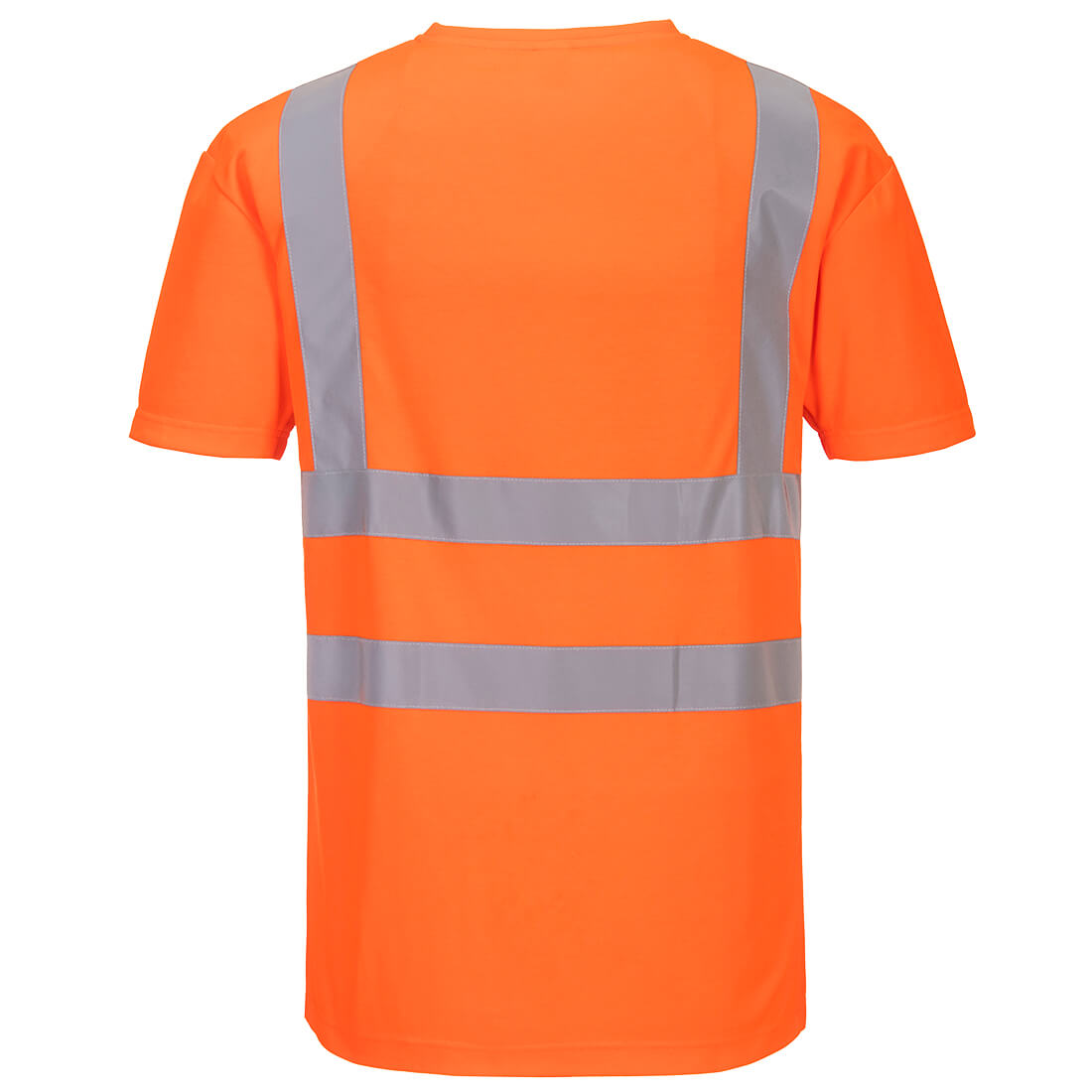 Portwest S179 Hi-Vis Cotton Comfort Mesh Insert T-Shirt S/S in Orange, back view