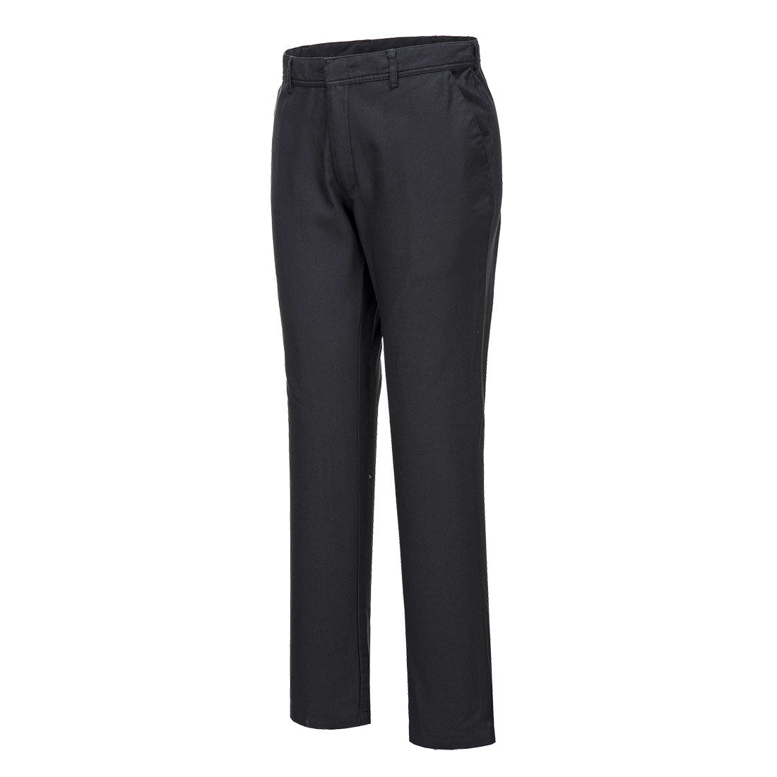 Portwest Stretch Slim Chino Trousers in Black Short, image 2