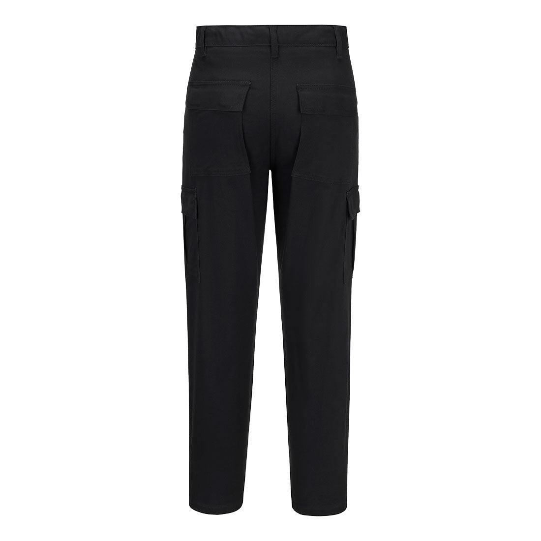 Portwest S233 Women's Stretch Cargo Trousers in Black, back view