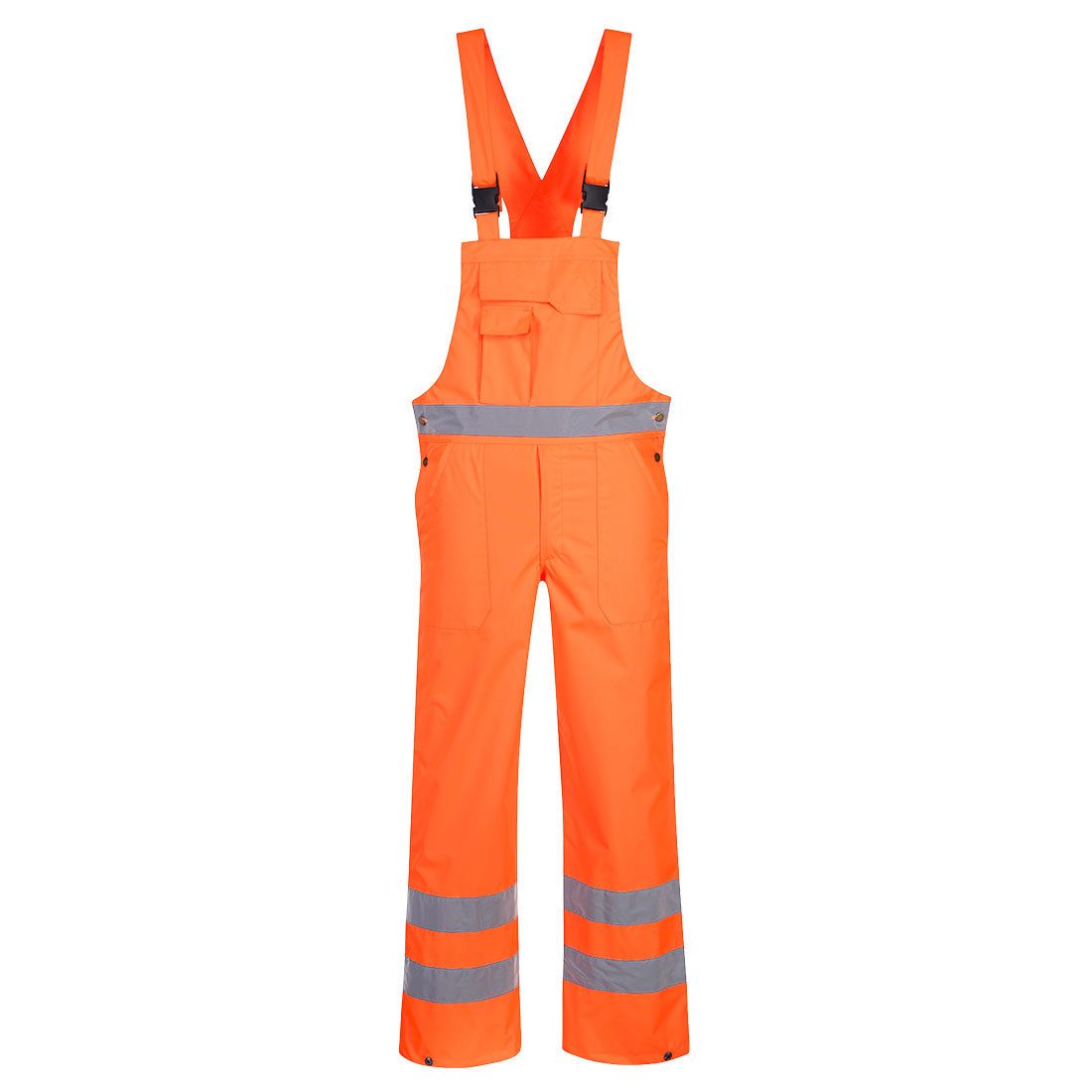 Portwest Hi-Vis Breathable Rain Bib and Brace in Orange, main product image