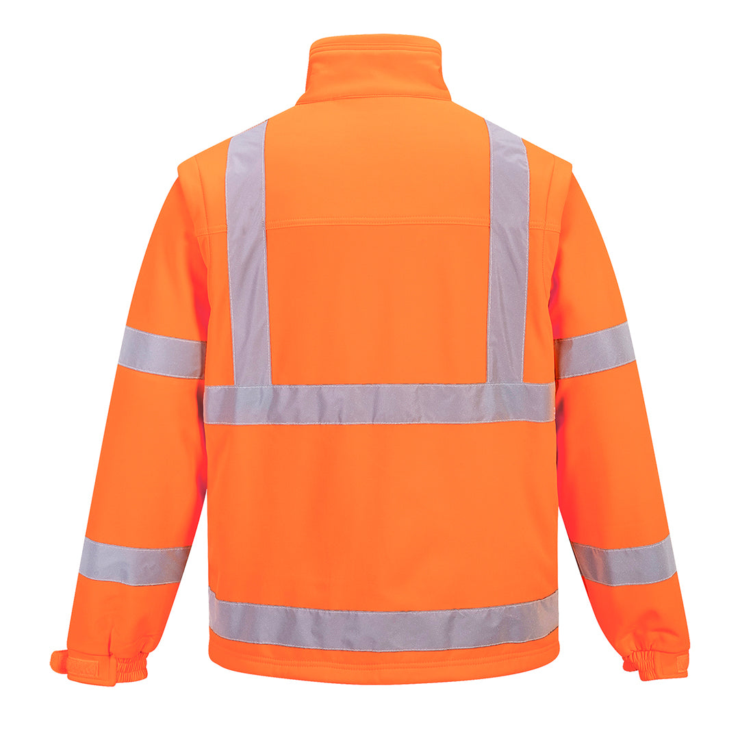 Portwest S428 Hi-Vis 2-in-1 Softshell (3L) in Orange, back view