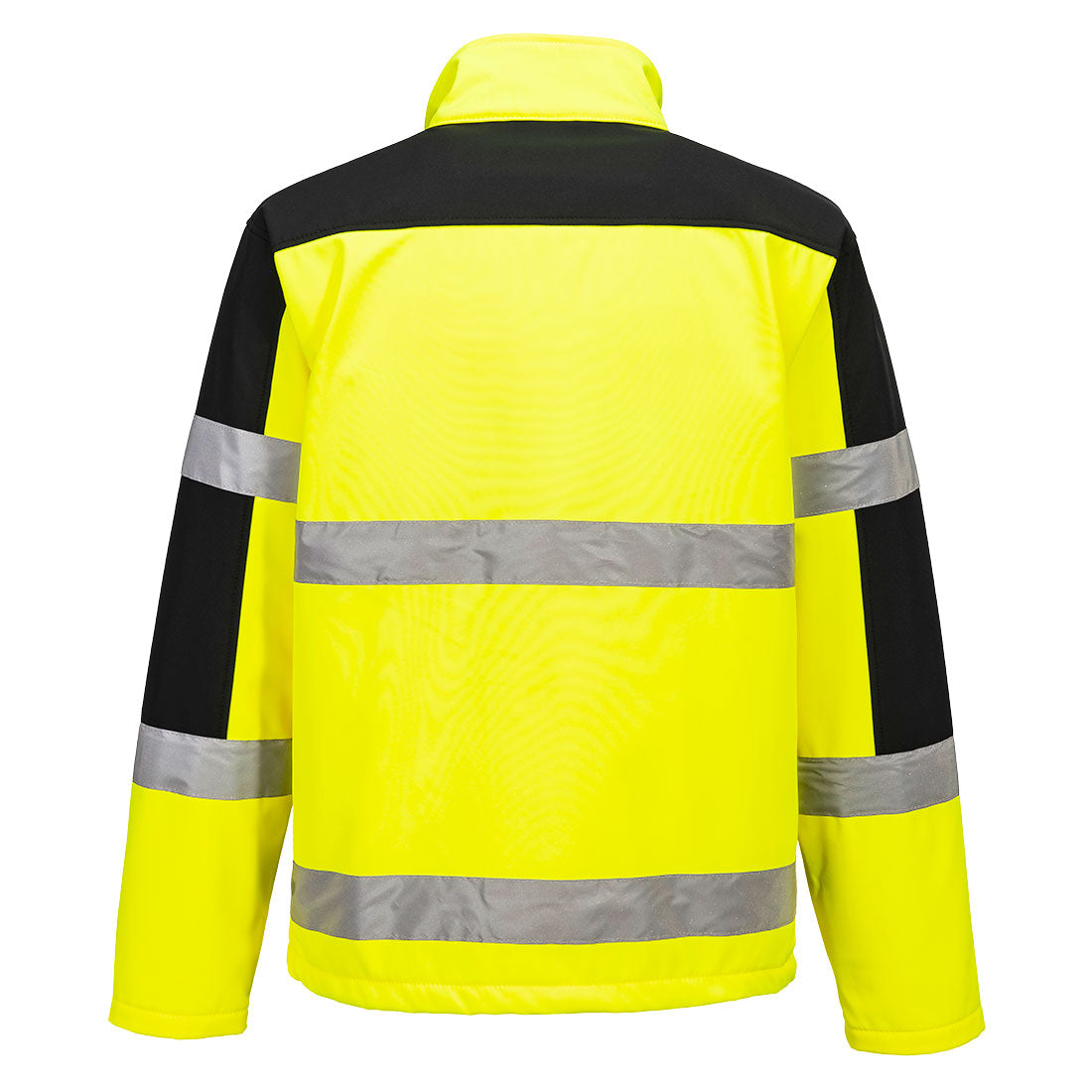 Portwest S429 Hi-Vis Contrast Softshell (3L) in Yellow, back view