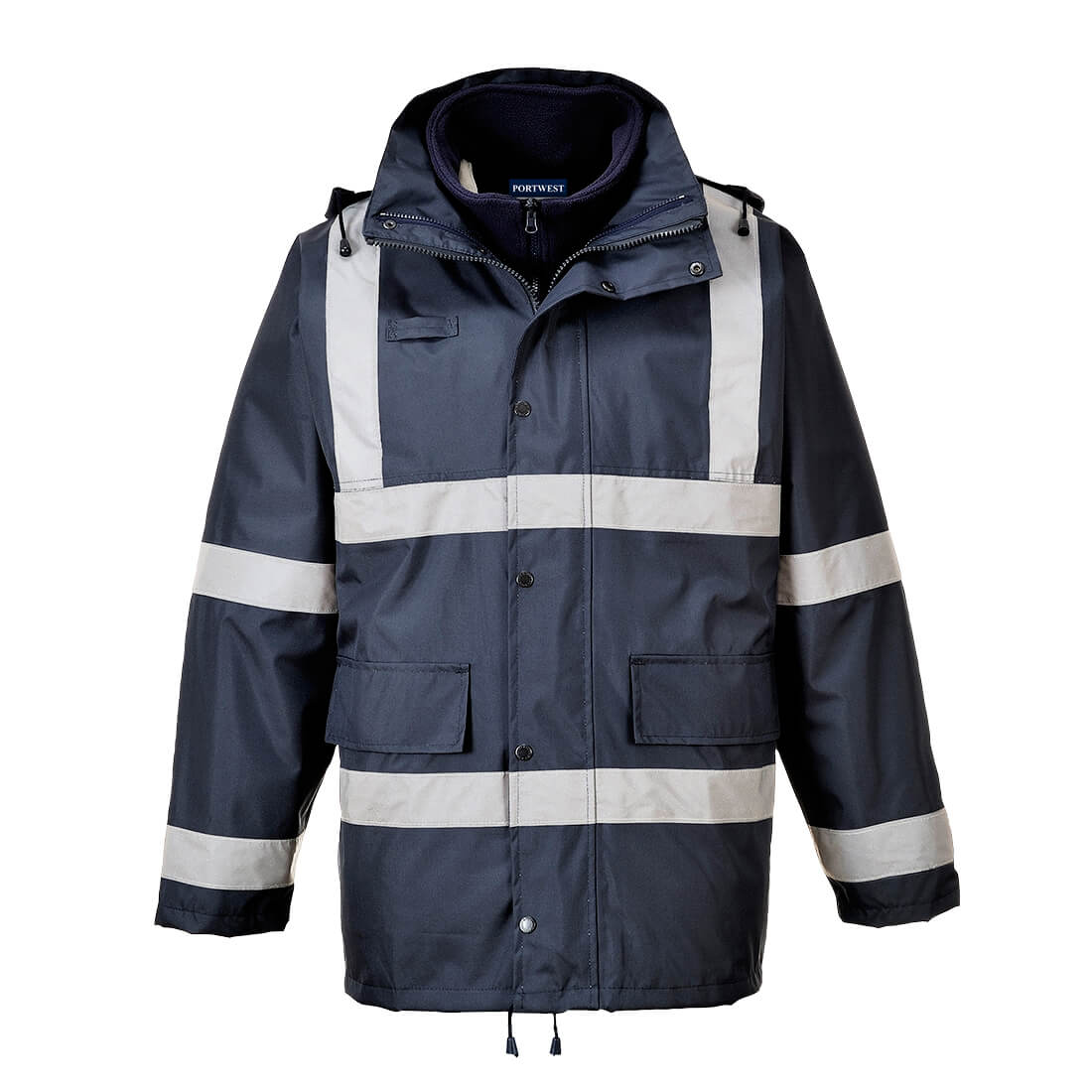 Portwest Iona 3-in-1 Traffic Jacket in Navy, main product image