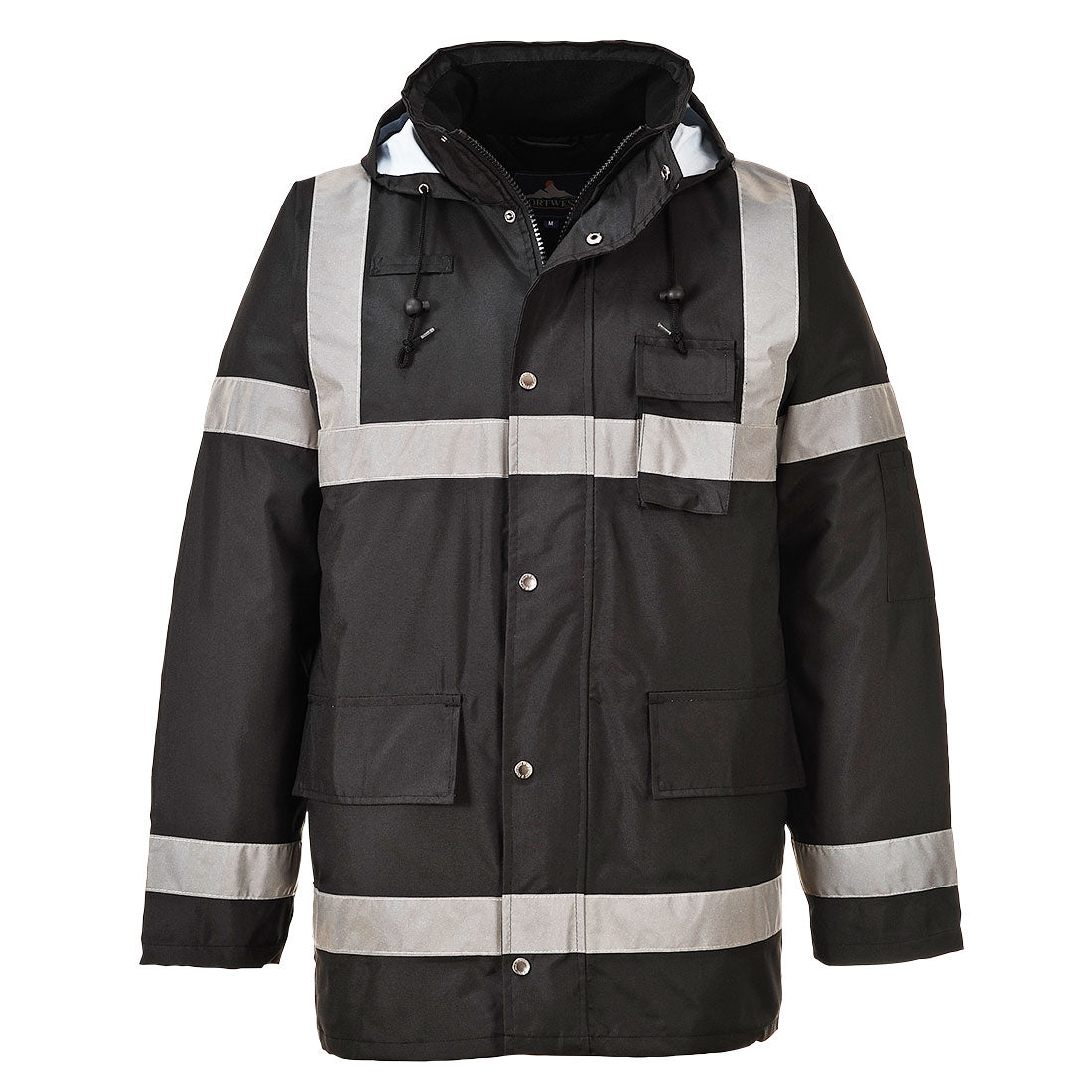 Portwest Iona Lite Traffic Jacket in Black, main product image