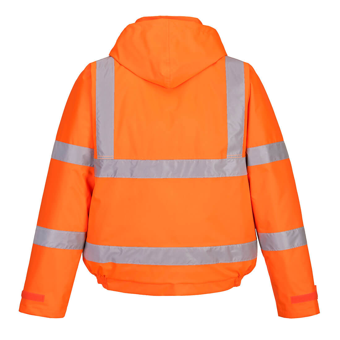 Portwest S463 Hi-Vis Winter Bomber Jacket in Orange, back view