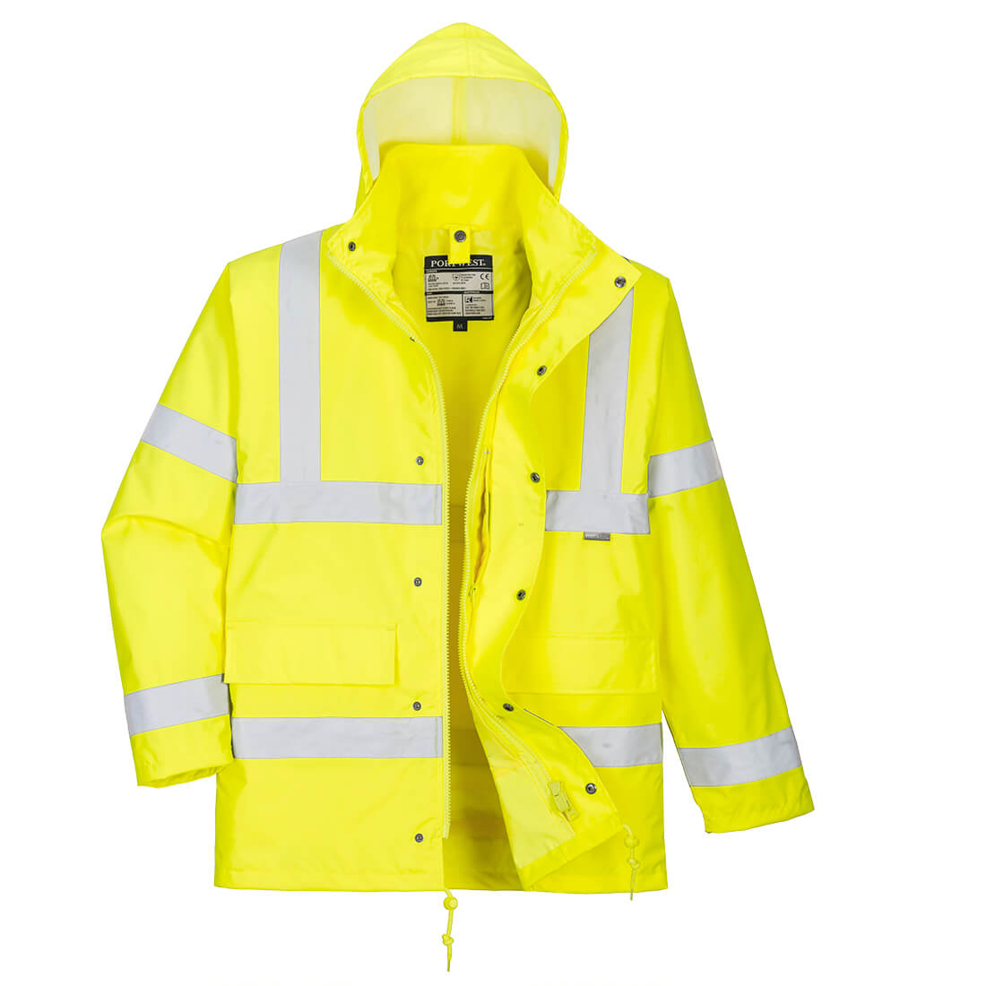 Portwest Hi-Vis 4-in-1 Traffic Jacket in Yellow, image 2