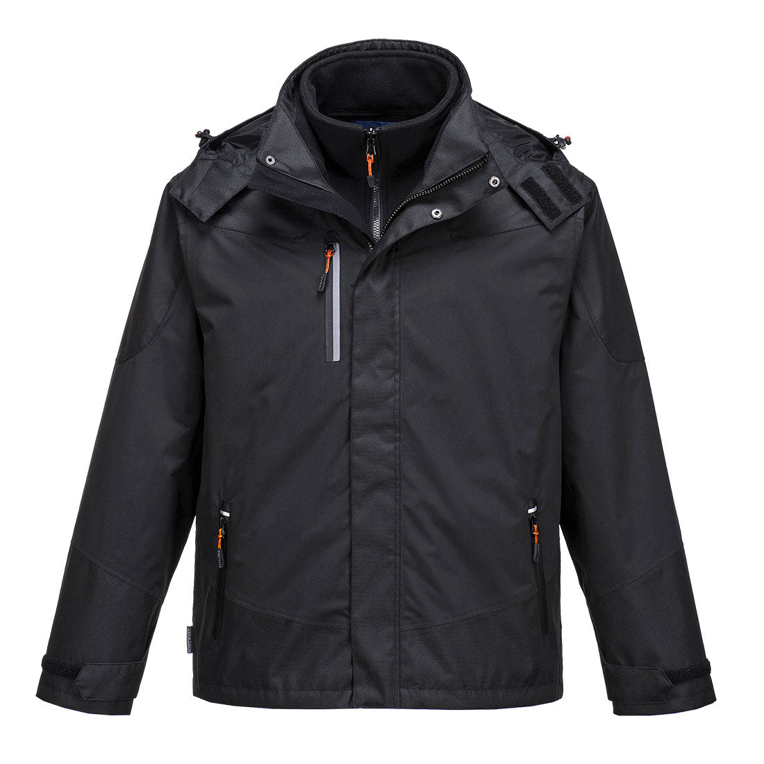 Portwest Radial 3-in-1 Jacket in Black, main product image