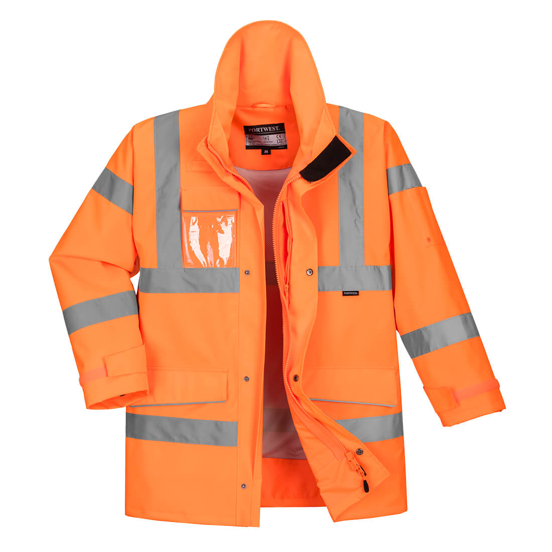 Portwest Hi-Vis Extreme Rain Jacket in Orange, main product image