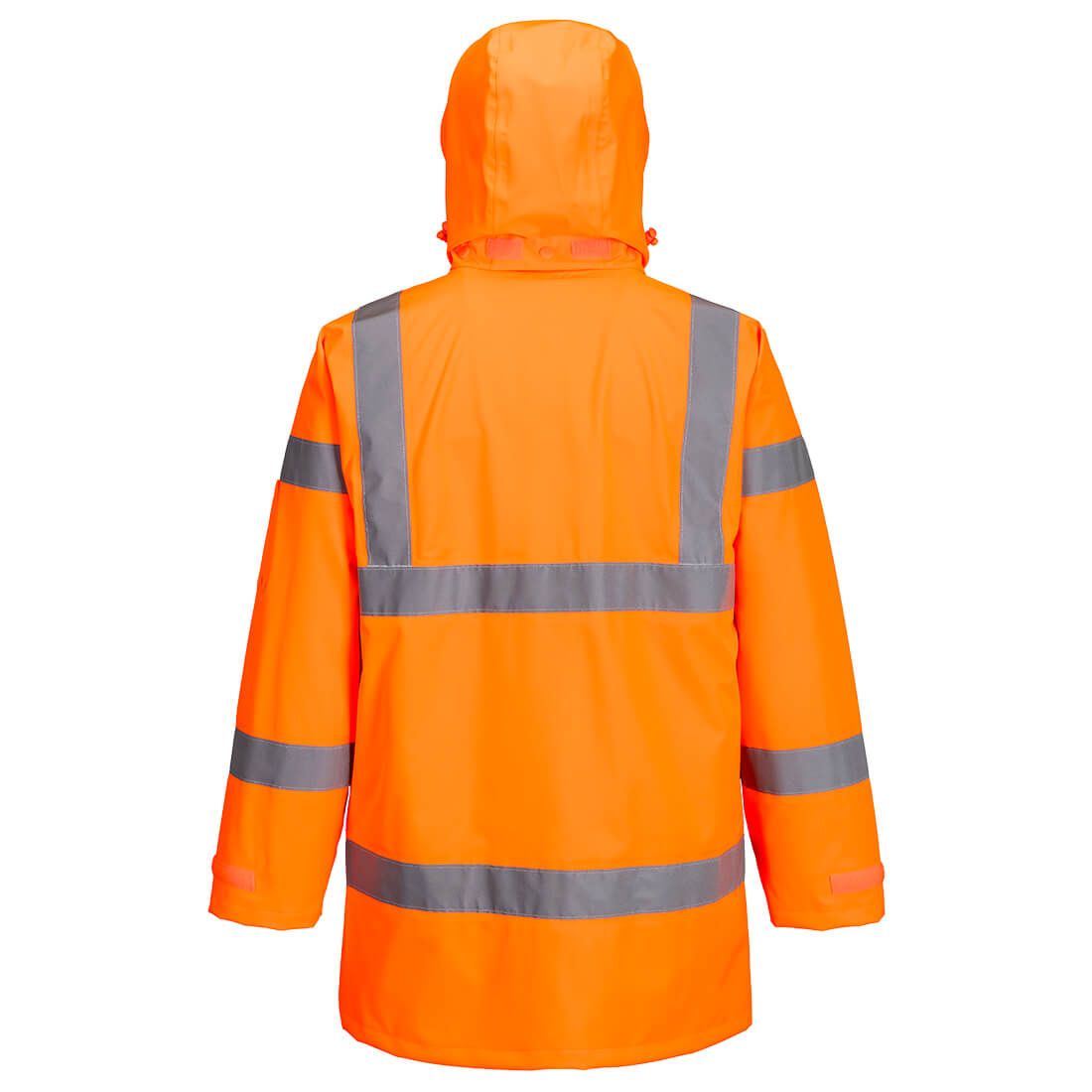 Portwest S599 Hi-Vis Extreme Rain Jacket (3L) in Orange, back view