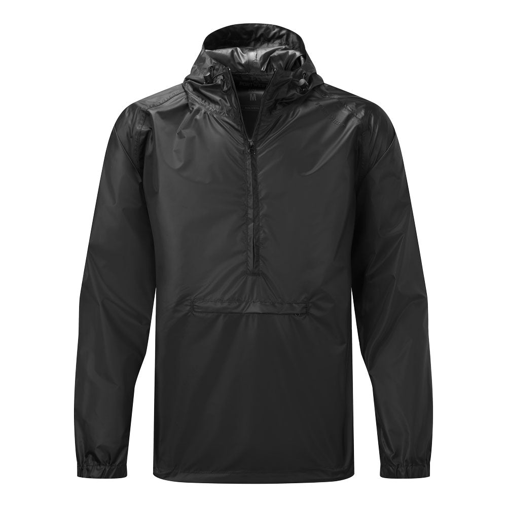 Portwest Packable Overhead Rain Jacket in Black, main product image