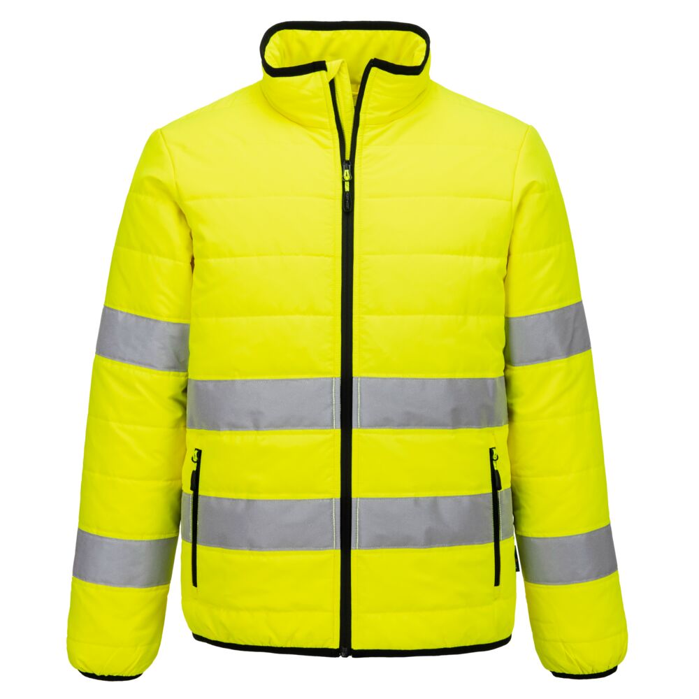Portwest Hi-Vis Baffle Jacket in Yellow/Black, image 2