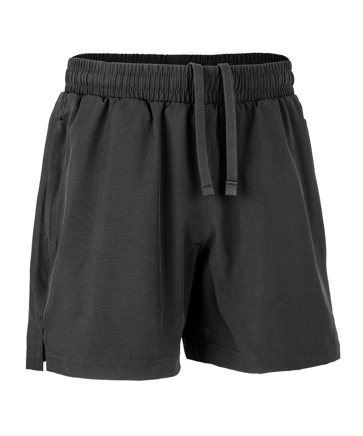 Spiro Recycled Junior shorts in Black, front view