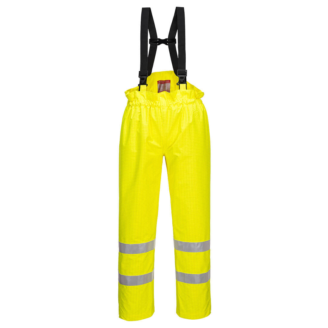 Portwest Bizflame Rain Hi-Vis FR Shell Trousers in Yellow, image 2