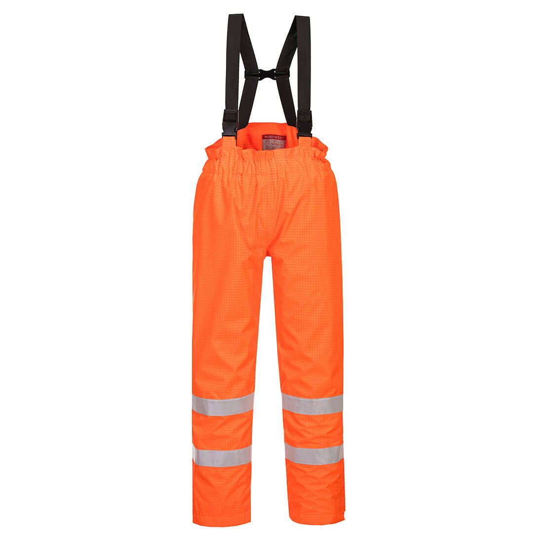 Portwest Bizflame Rain Hi-Vis FR Trousers in Orange, main product image