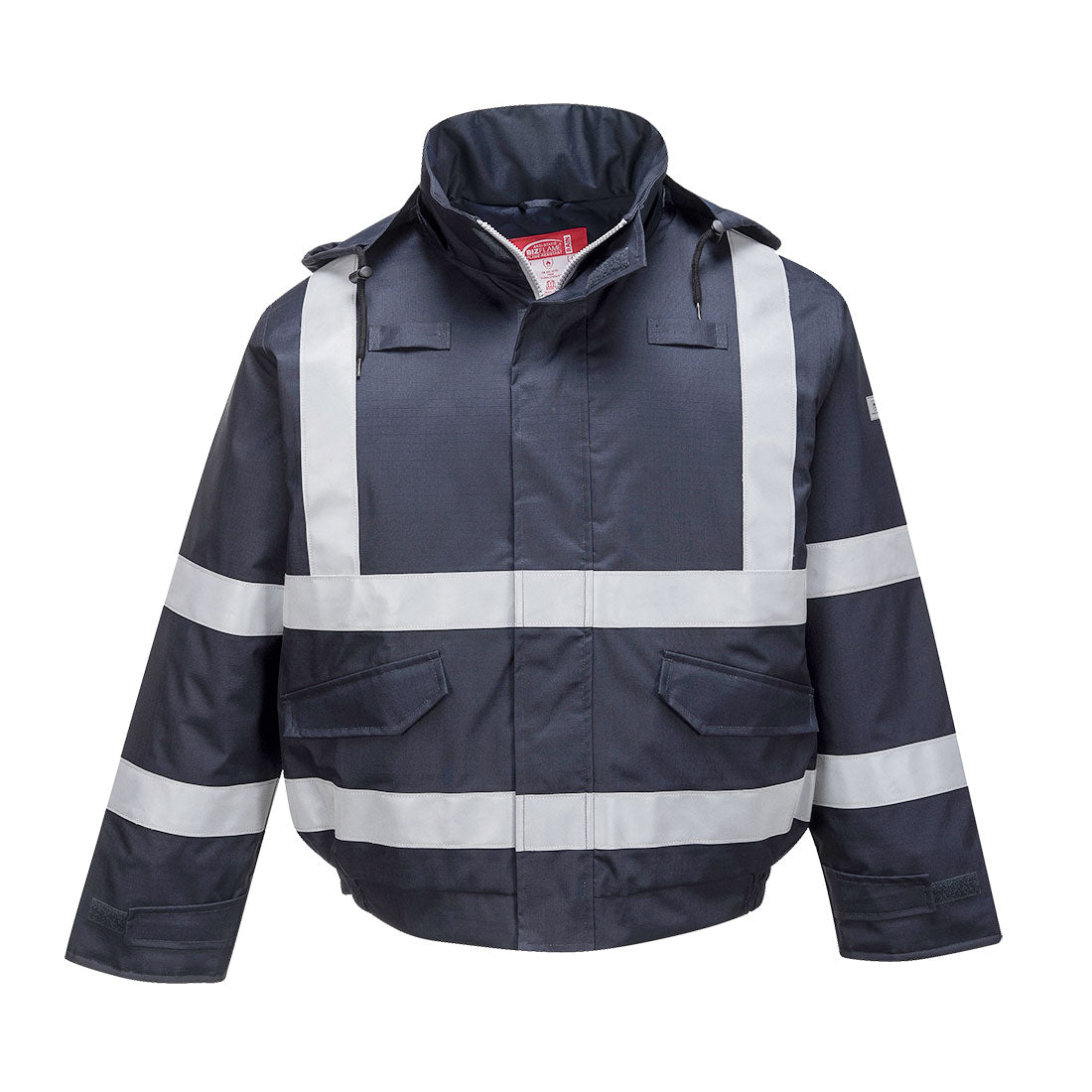Portwest Bizflame Rain FR Winter Bomber Jacket in Navy, main product image