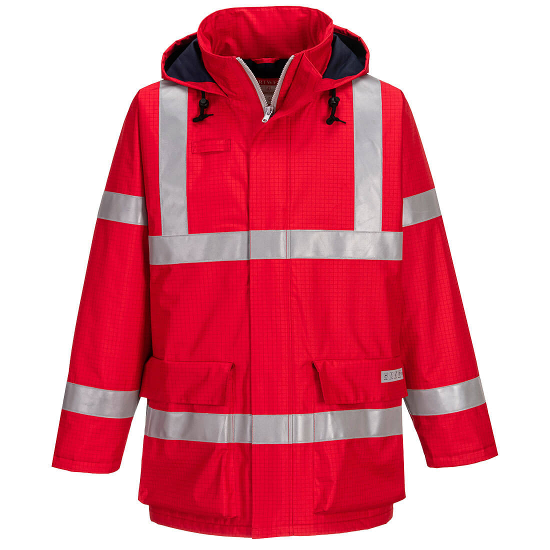 Portwest Bizflame Rain FR Winter Jacket in Red, image 2