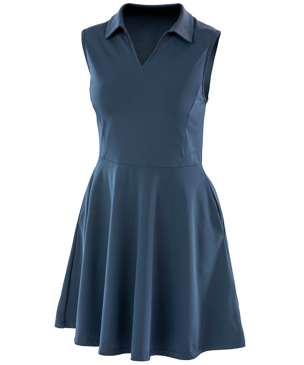 Spiro Recycled Women’s fitness dress in Navy, front view