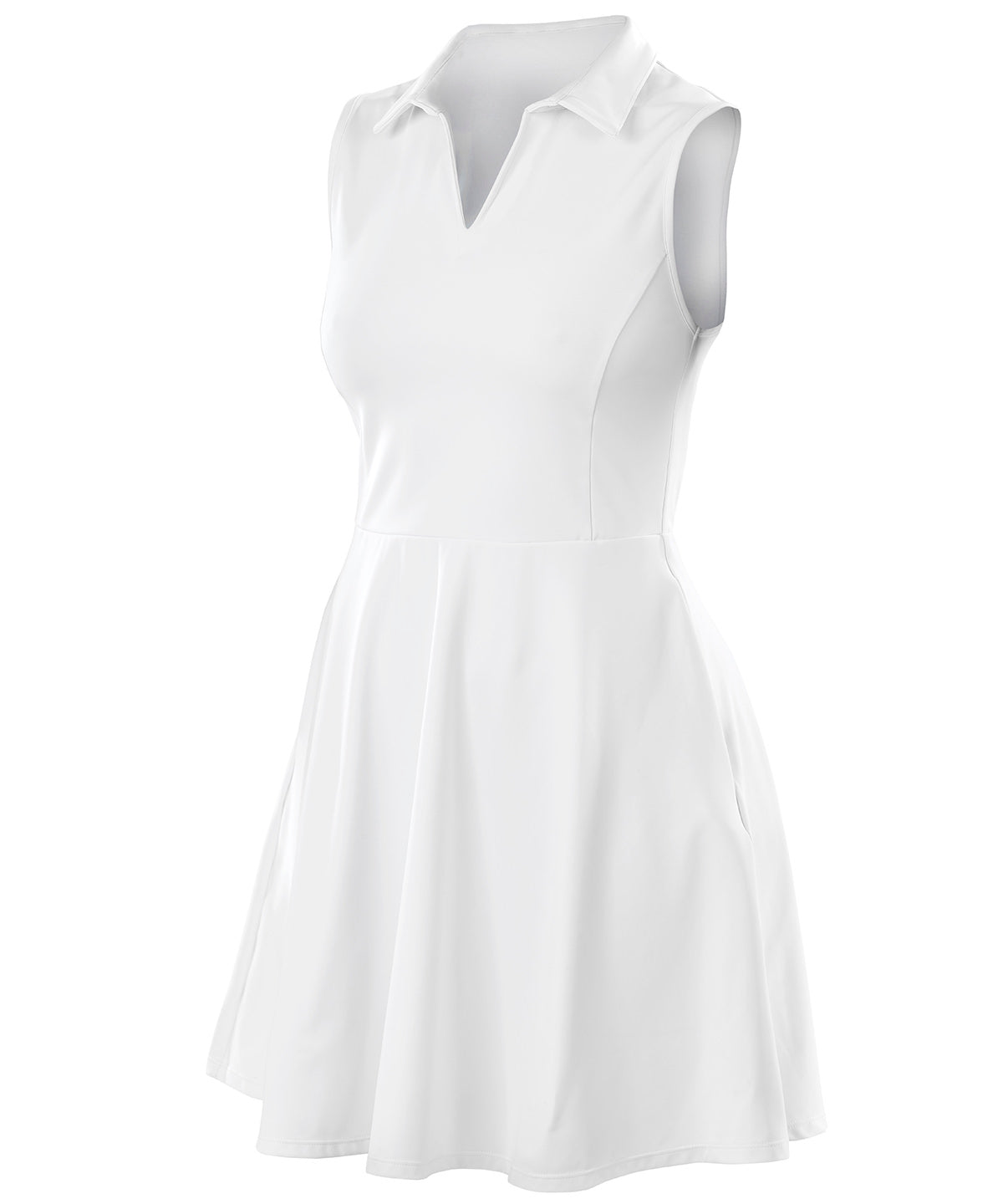 Spiro Recycled Women’s fitness dress in White, front view