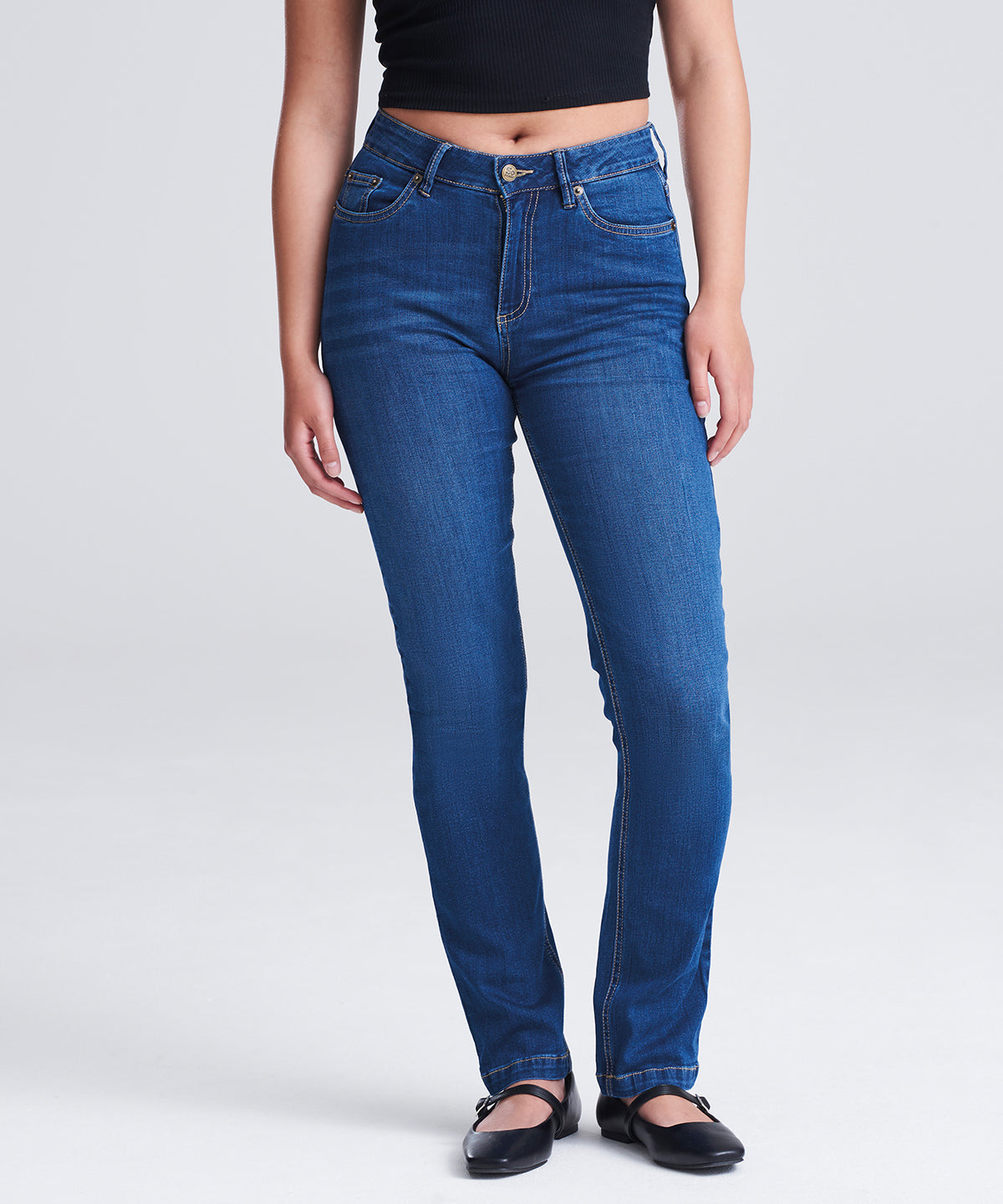 AWDis So Denim Women's Katy straight jeans, lifestyle photo