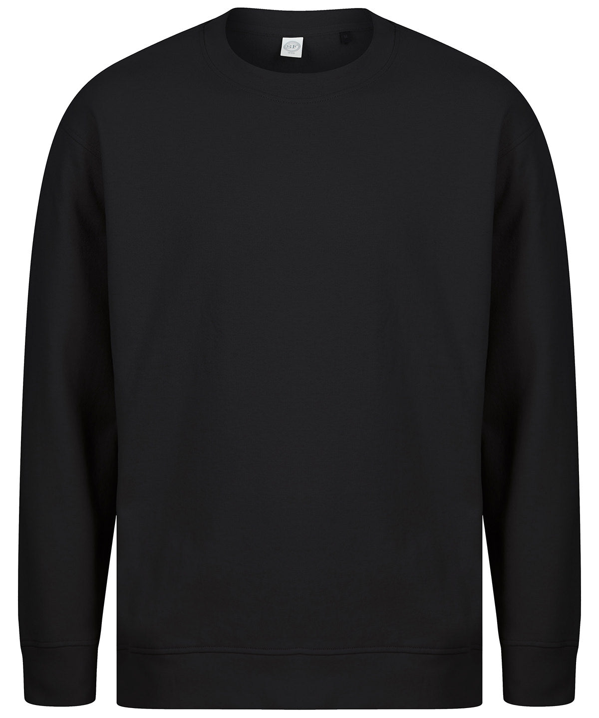 SF Unisex sustainable fashion sweat in Black, front view