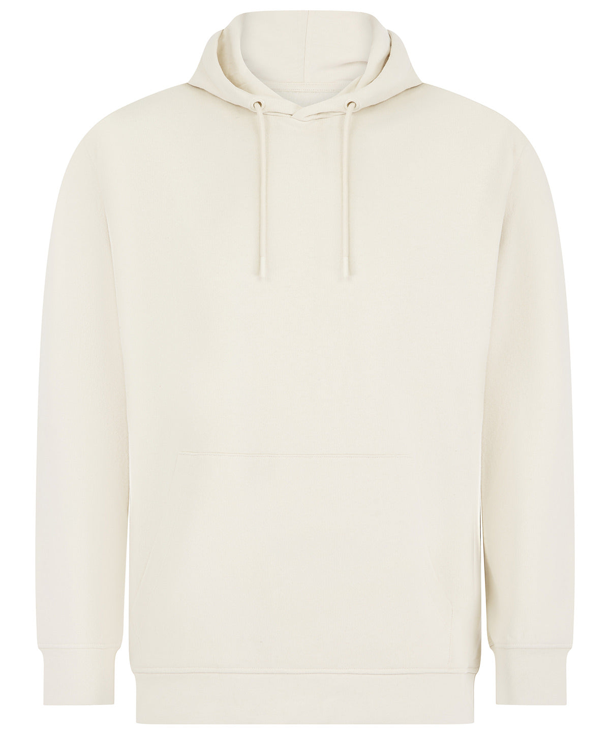 SF Unisex sustainable fashion hoodie in Light Stone, front view