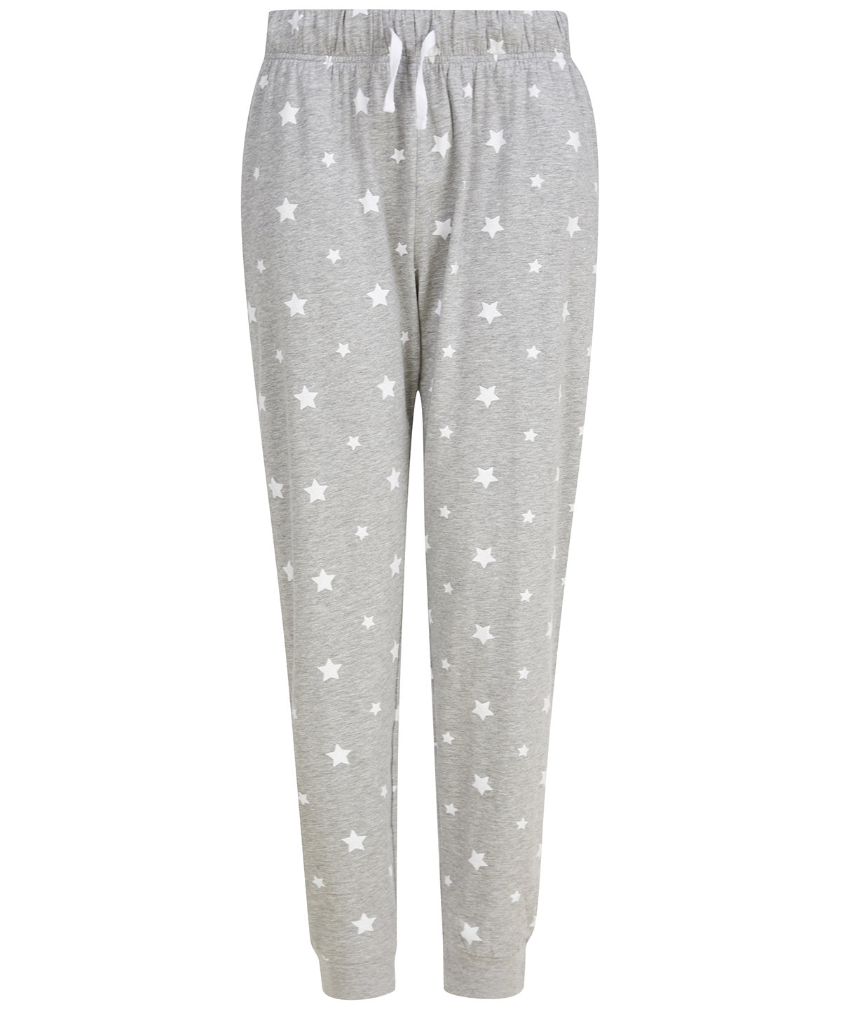 SF Lounge pants in Heather Grey/White Stars, front view