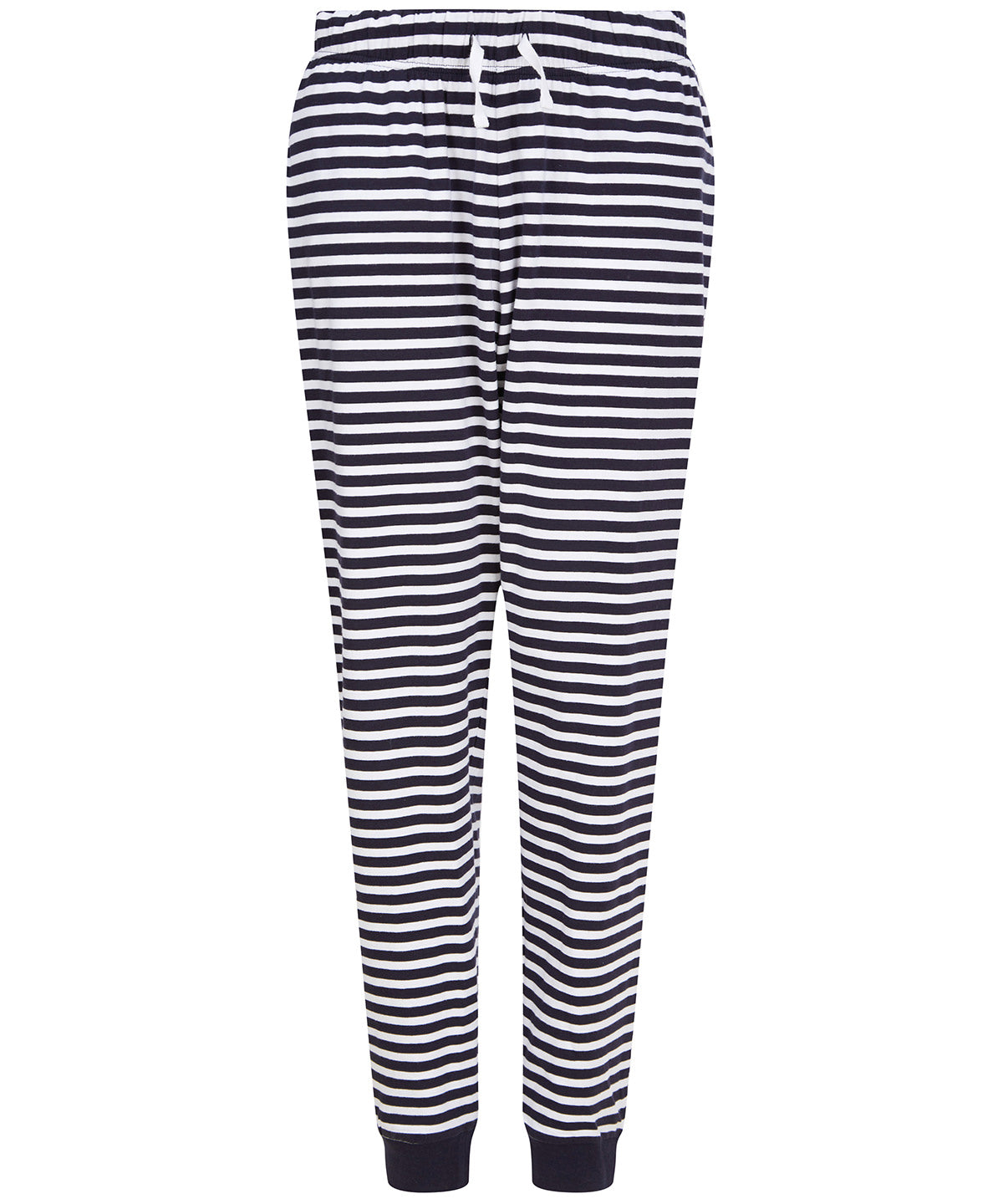 SF Lounge pants in Navy/White Stripes, front view