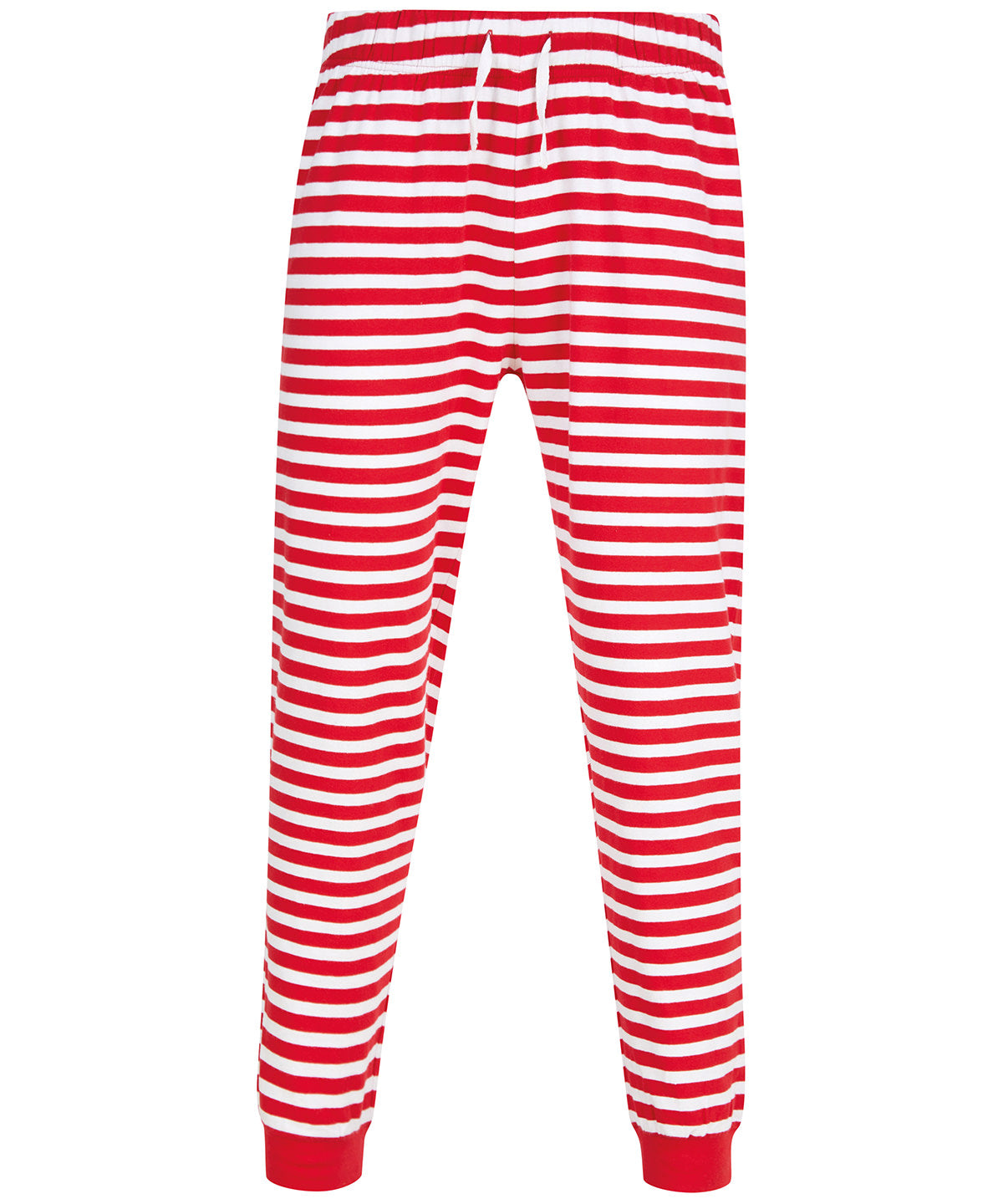 SF Lounge pants in Red/White Stripes, front view