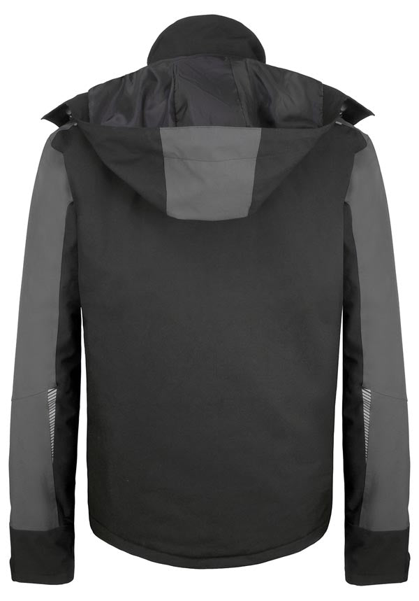 Click SFPRJ Padded Rain Jacket Black/Grey back view