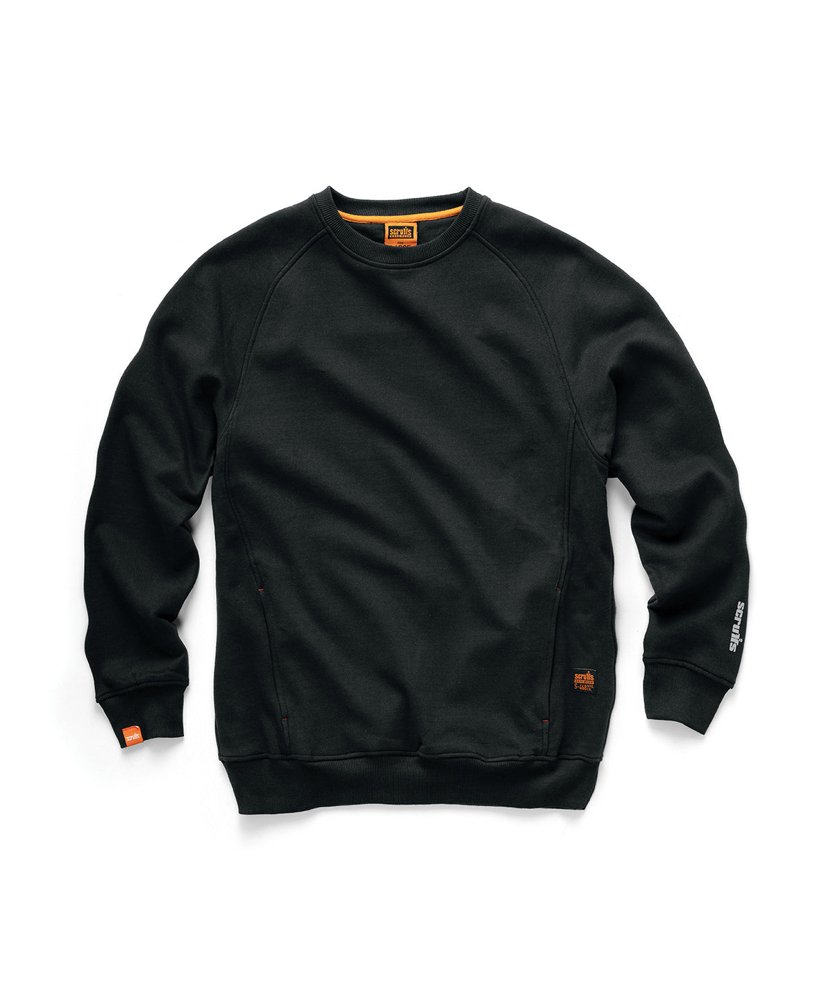Scruffs Worker sweatshirt 2nd Gen in Black, front view