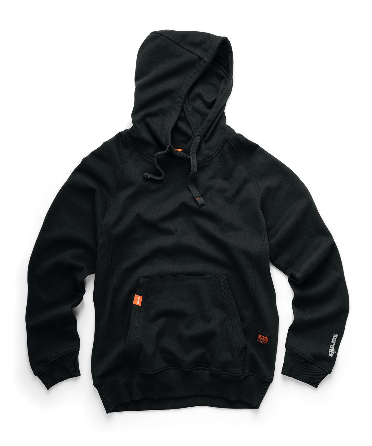 Scruffs Worker hoodie 2nd Gen in Black, front view