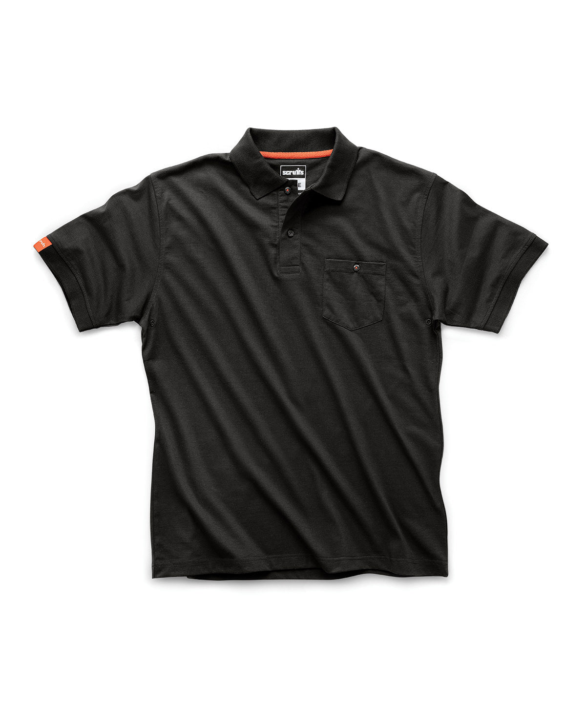 Scruffs Worker polo 2nd Gen in Black, front view