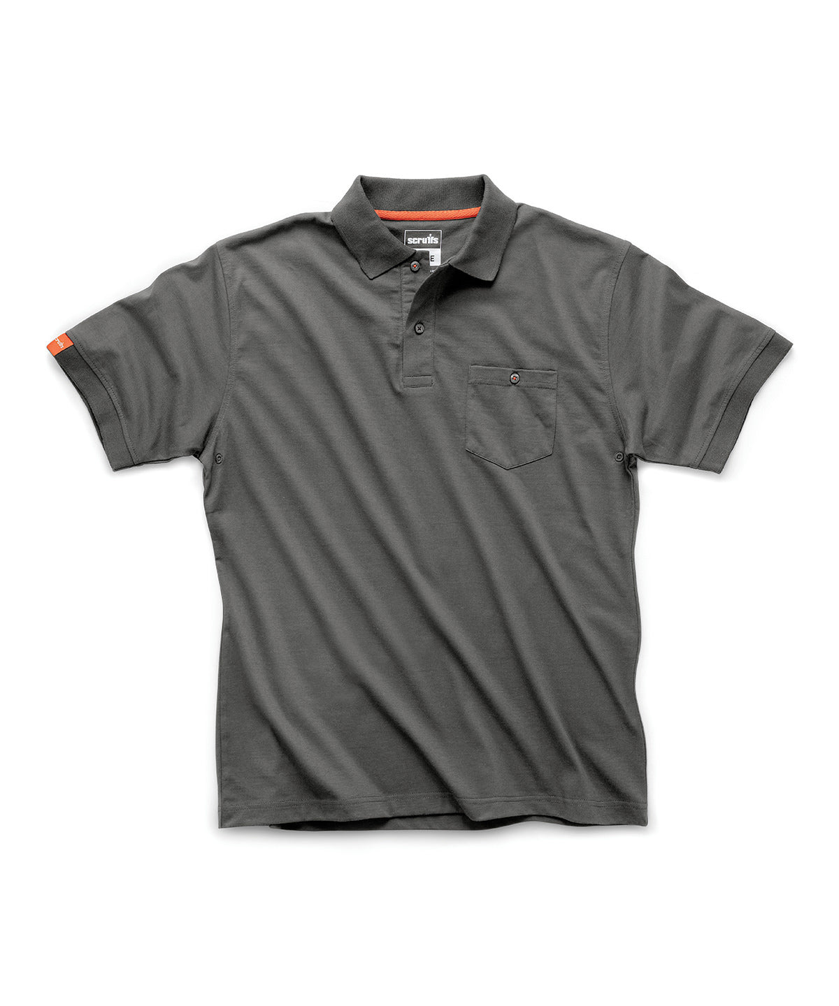 Scruffs Worker polo 2nd Gen in Graphite, front view