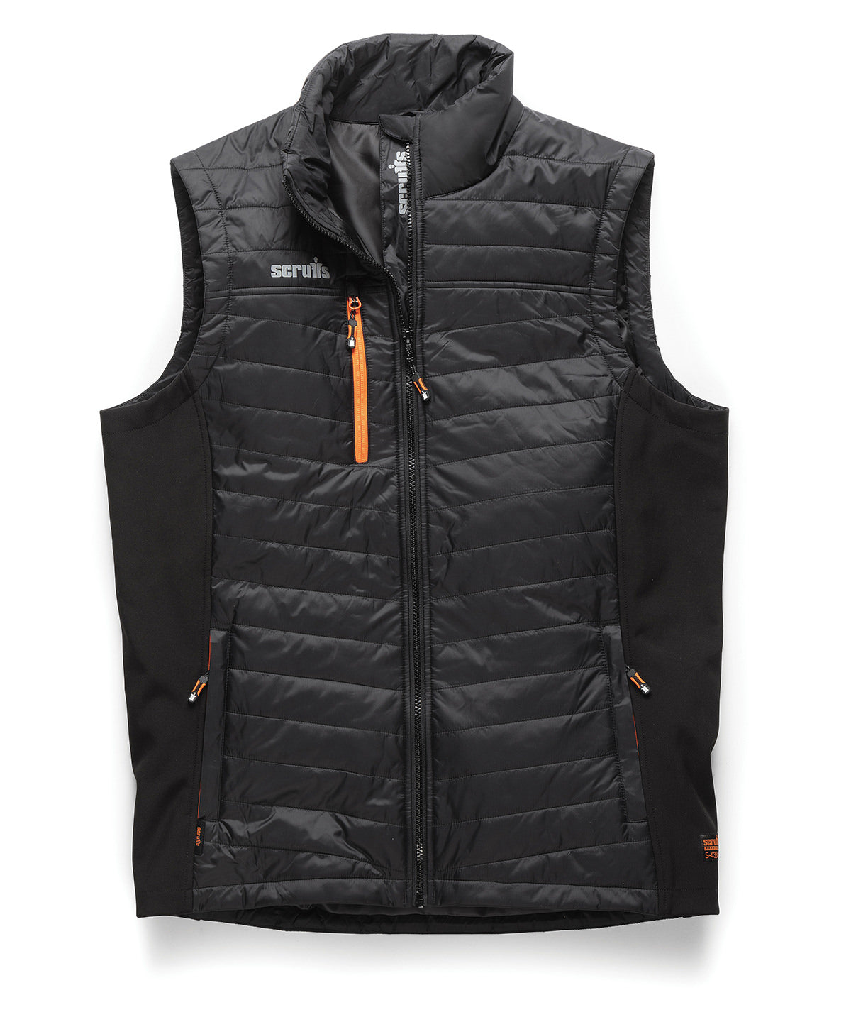 Scruffs Trade bodywarmer in Black, front view