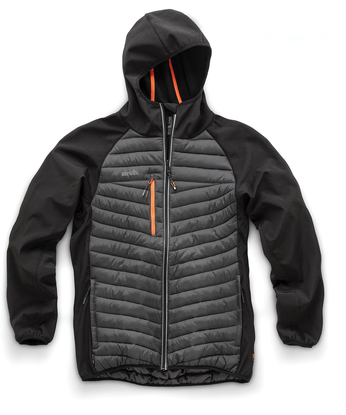 Scruffs Trade thermo jacket in Black, front view