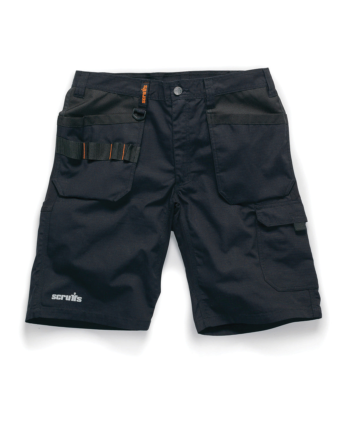 Scruffs Trade Flex holster shorts in Black, front view