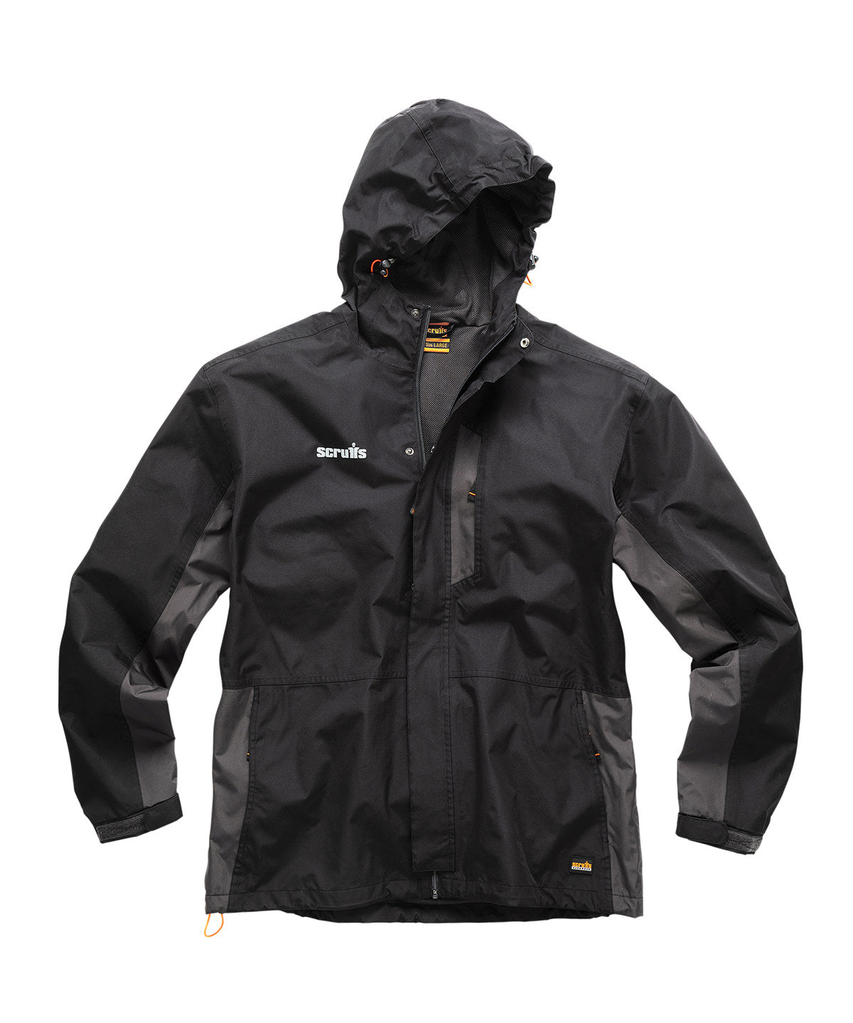 Scruffs Worker jacket in Black/Graphite, front view