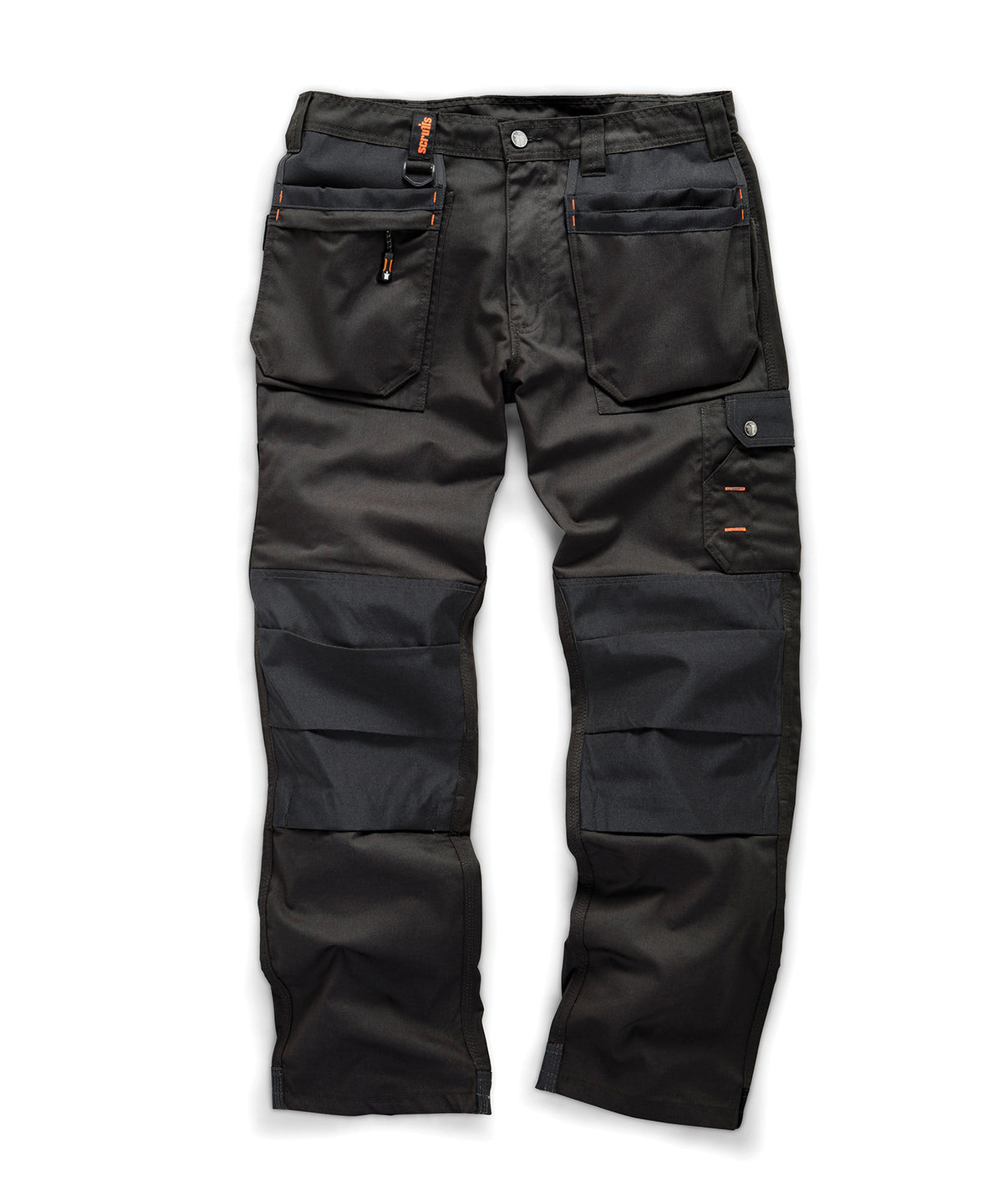 Scruffs Worker plus trousers in Black, front view