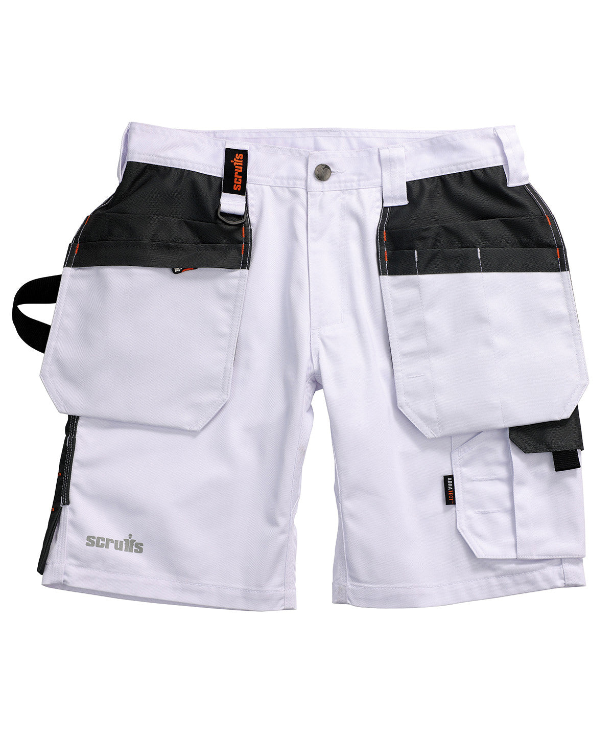 Scruffs Worker plus holster shorts in White, front view
