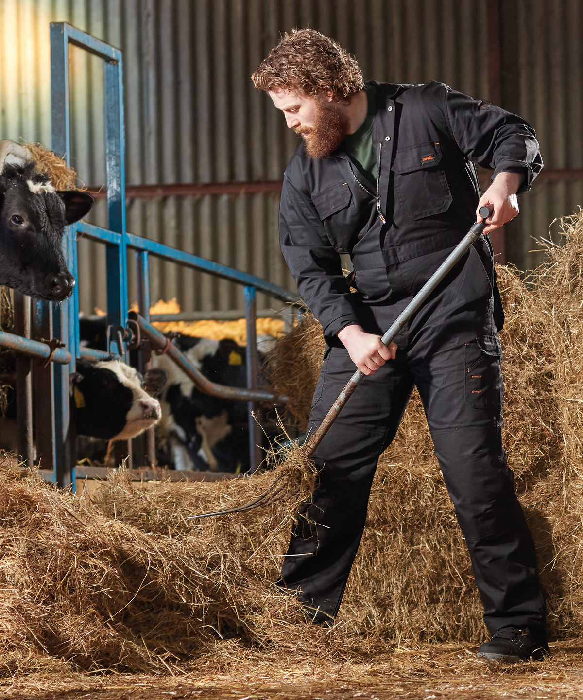 Scruffs Worthing coverall in Black, lifestyle photo