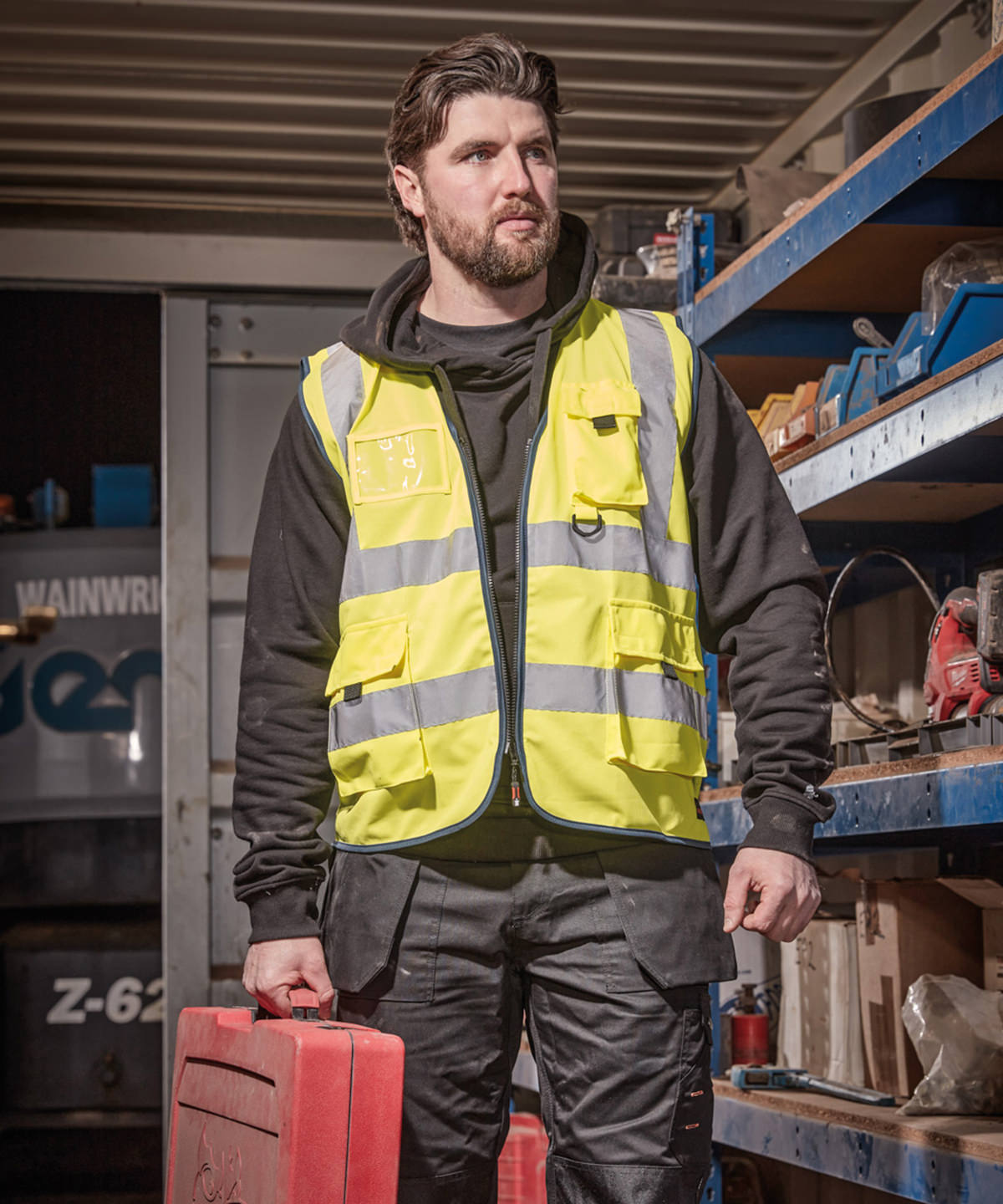 Scruffs High-visibility technical vest in Yellow, lifestyle photo