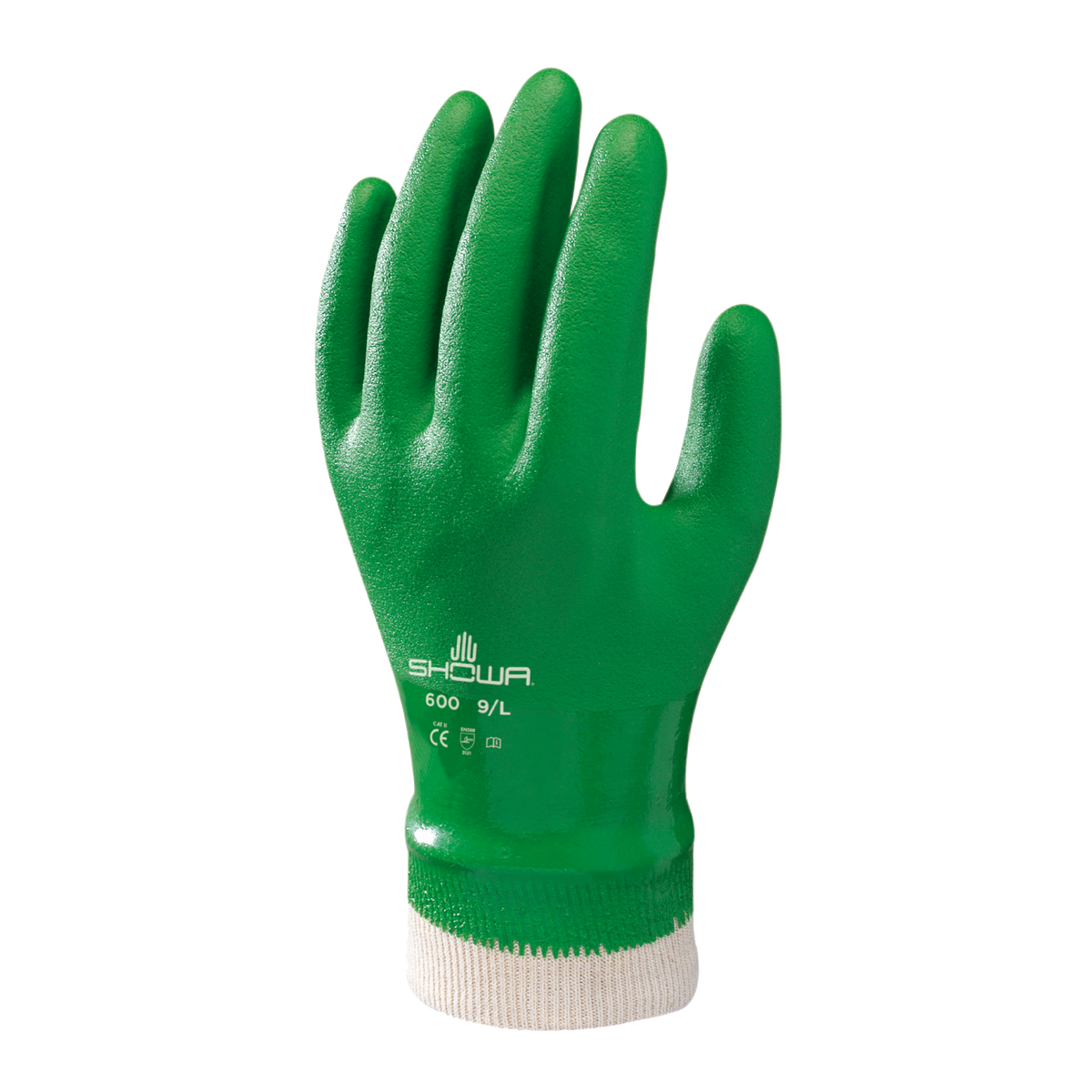 Showa 600 PVC Coated Glove in Green, image 2