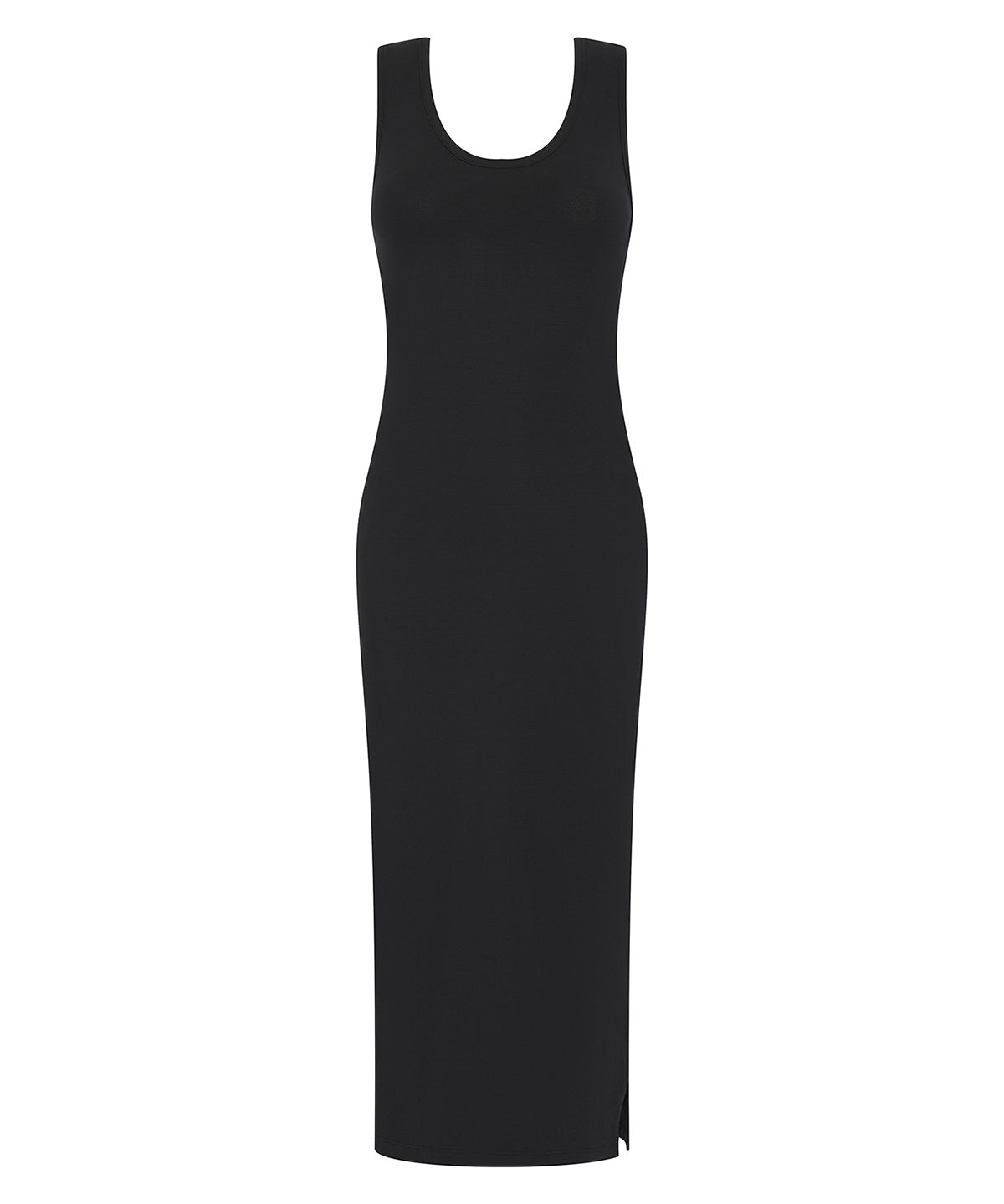 SF Women’s racerback midi dress in Black, front view