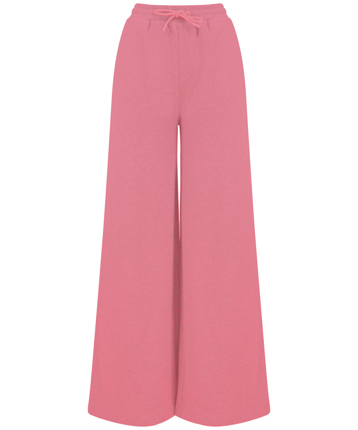 SF Women's sustainable fashion wide leg joggers in Dusky Pink, front view