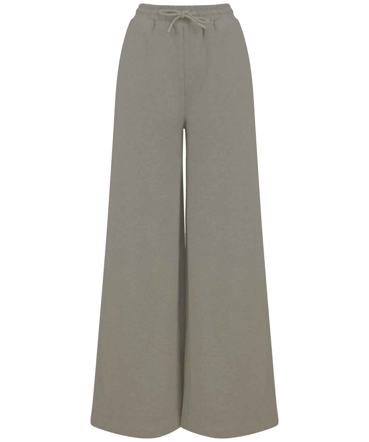 SF Women's sustainable fashion wide leg joggers in Khaki, front view