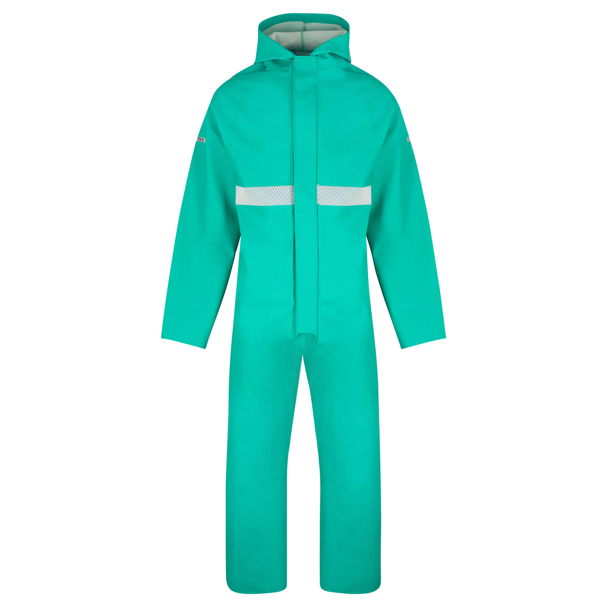 Skytec FRBH-R Chem FR Boilersuit with Hood and Reflective Tape in Green, main product image