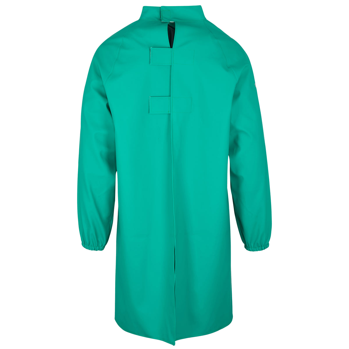 Skytec FRSC-EW Chem FR Sleeved Apron with Collar, Velcro Back Closure and Elasticated Wrists in Green, image 2