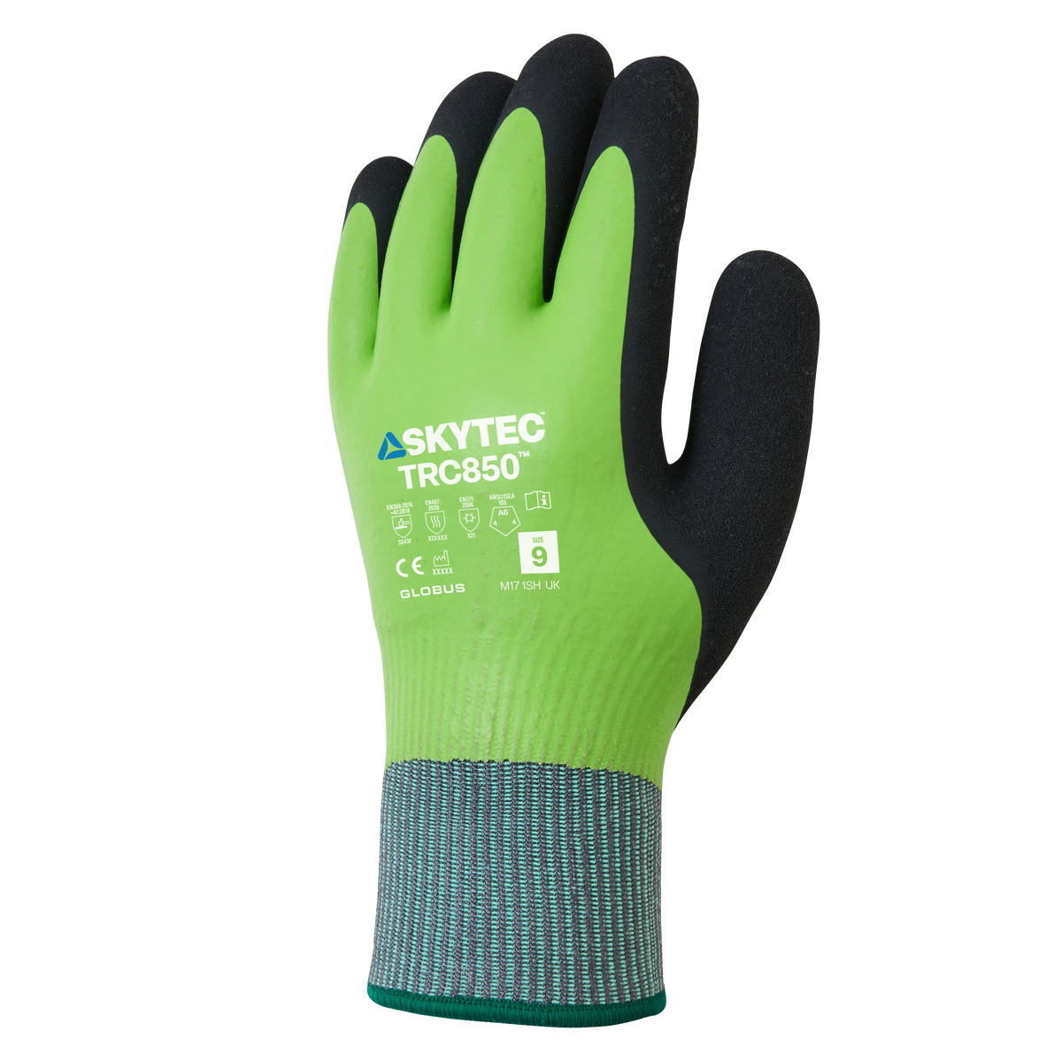 Skytec TRC850 High Cut Resistant Dual Latex Thermal Grip Glove in Green, image 2