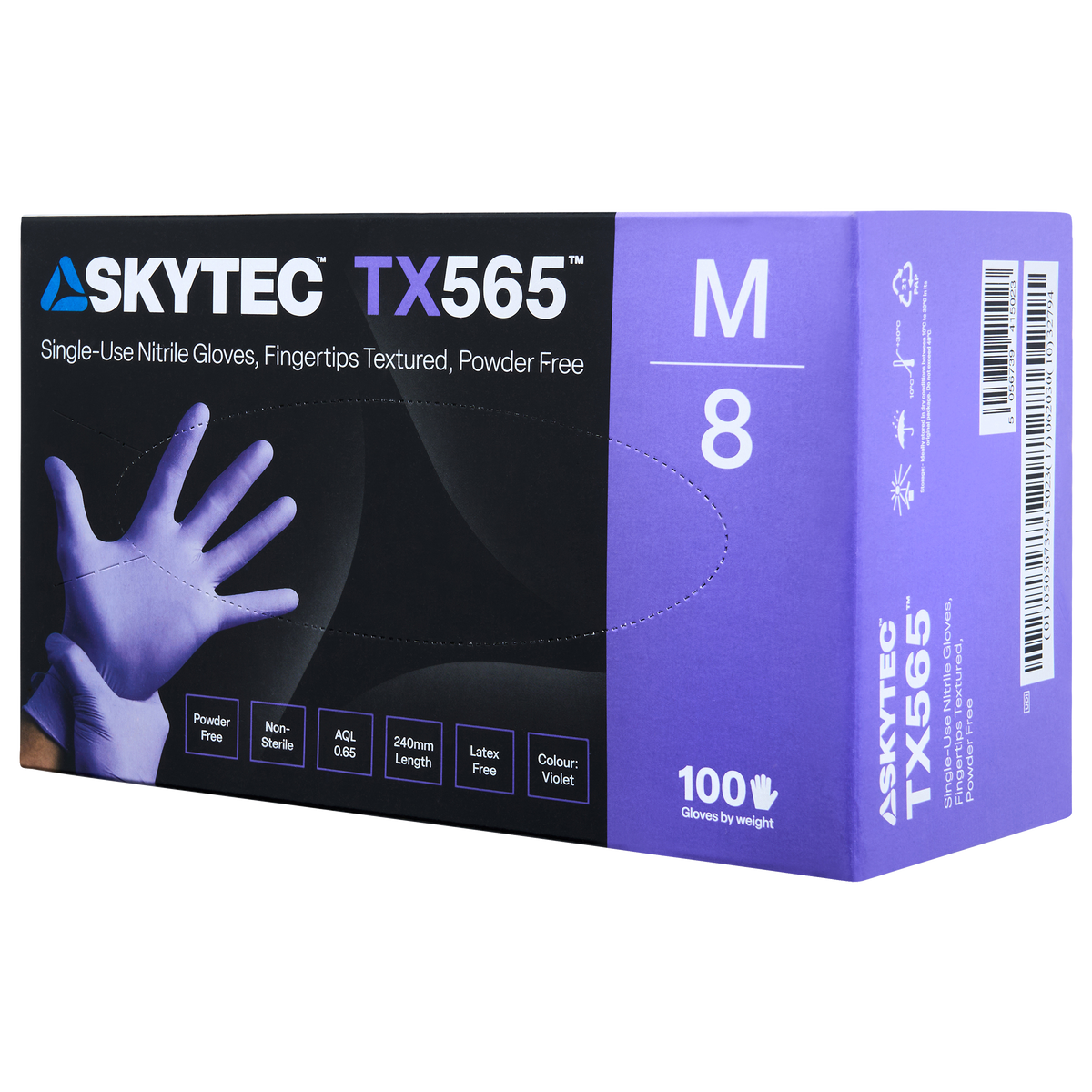 Skytec TX565 AQL 0.65 Violet - 240mm (Box 100)